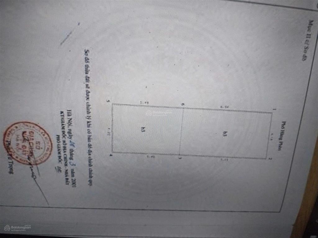 Mặt phố hàng phèn, 53m2 mt4.2m 3t, 1 sổ 1 chủ