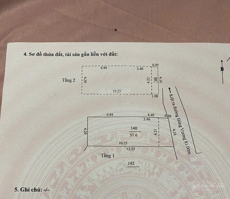 Bán nhà riêng tại hùng vương, 4,9 tỷ, 52 m2, giá tốt, nhiều tiện ích