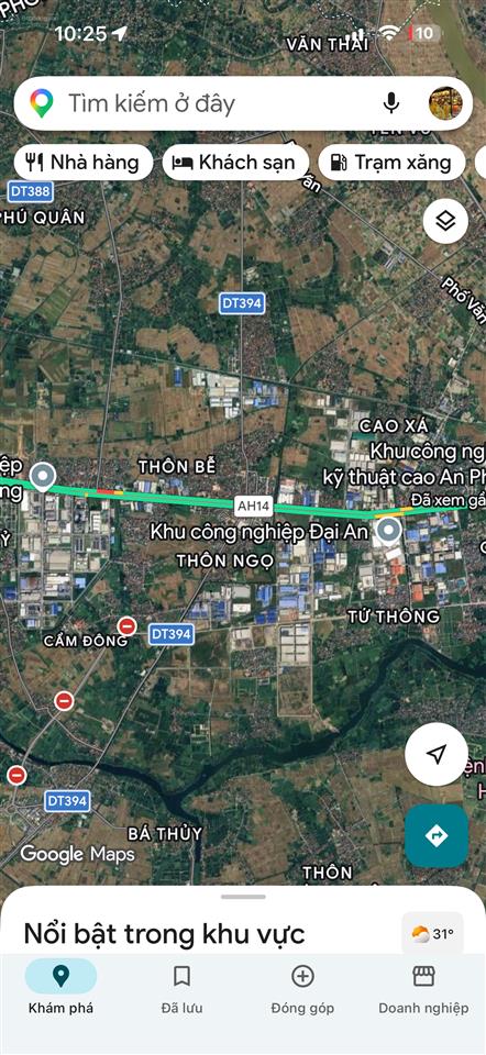 Chuyển nhượng 1ha đất trong cụm cn cao an, cẩm giàng, hải dương. giá 32 tỷ