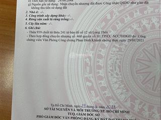 Bán đất hẻm xe hơi đường xương cá 2, xã long thới, dt 8x131m, giá 8 triệu/m2