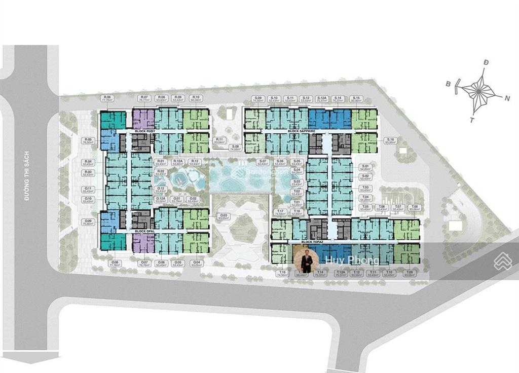 Chính chủ bán căn hộ vũng tàu peal 1pn  53,45m2 giá 1.987 tỷ, view đường thi sách tầng đẹp