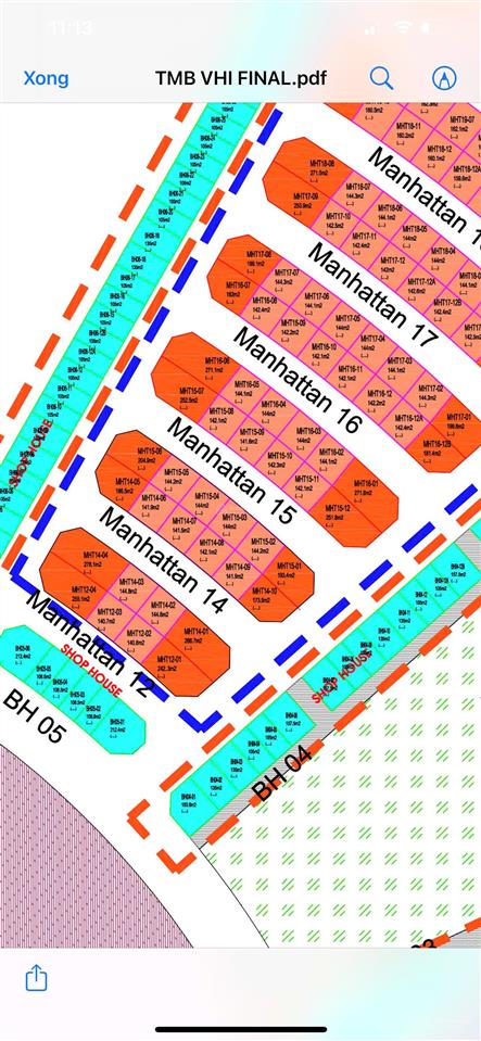 Bán căn song lập manhattan 144m2 thô nguyên giá tốt nhất dự án  giá 2x tỷ