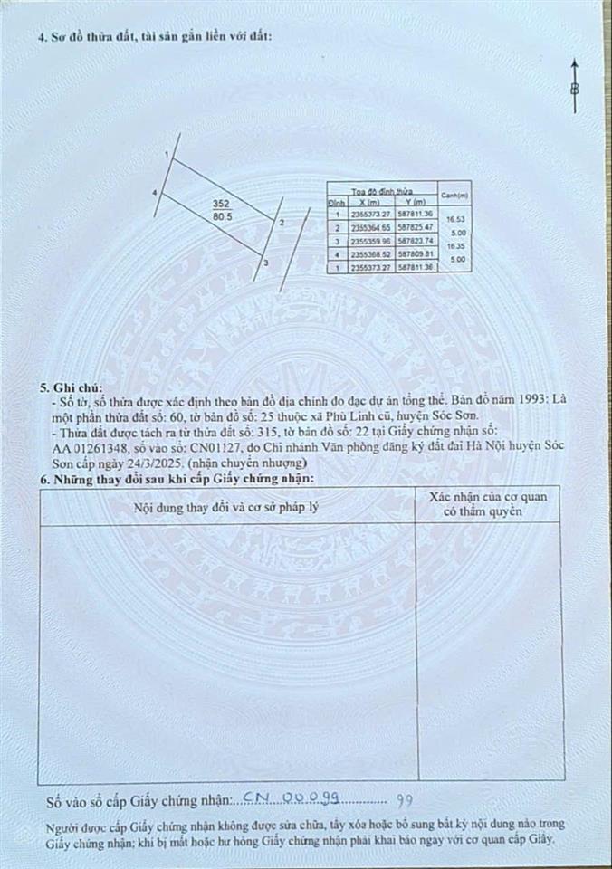 Chính chủ, bán 80m2 đất ở, giá 1,68 tỷ