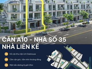 Chỉ 29.263tỷ  sở hữu nhà liên kế a10 mặt tiền trục đường 25m đẹp nhất gladia by the waters