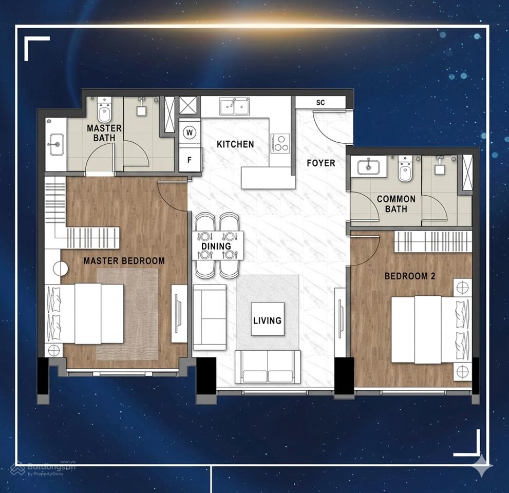 The berkley căn hộ 2pn với diện tích lớn 94m²  trục 03, giá 14 tỷ, tt chỉ 3,7 tỷ nhận nhà ở ngay