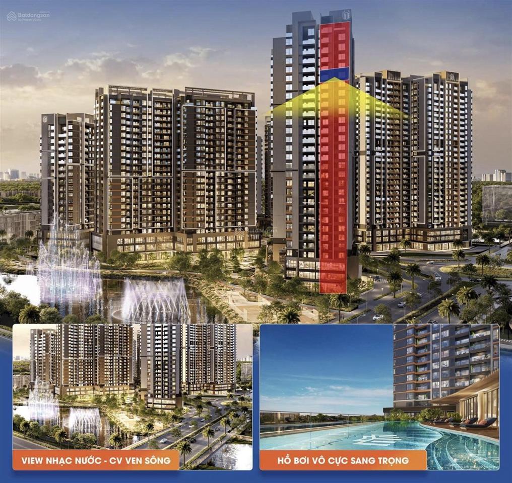 4pn  góc 132.1m2 (toà a tầng 24) hàng hiếm masteri cosmo central  nhạc nước & công viên ven sông