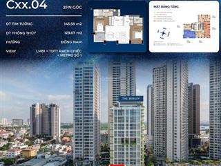 Căn hộ the berkley 2pn góc  trục 04 (diện tích lớn nhất 143,5m2)  giá 21,3 tỷ (bao gồm vat)