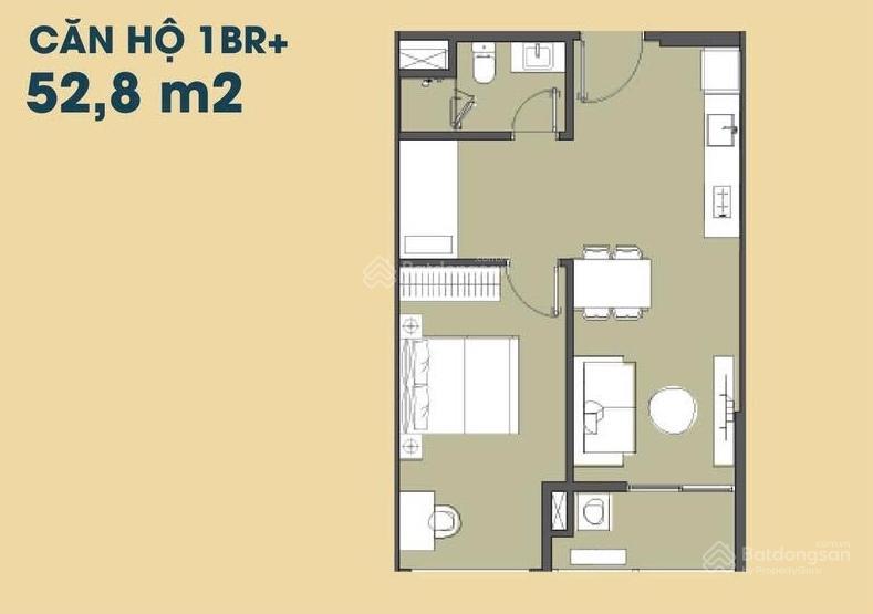 Căn đẹp 1 pn + 1 (52,8m²) giá 6 tỷ, view nhạc nước, toà a nexus zone  masteri cosmo central