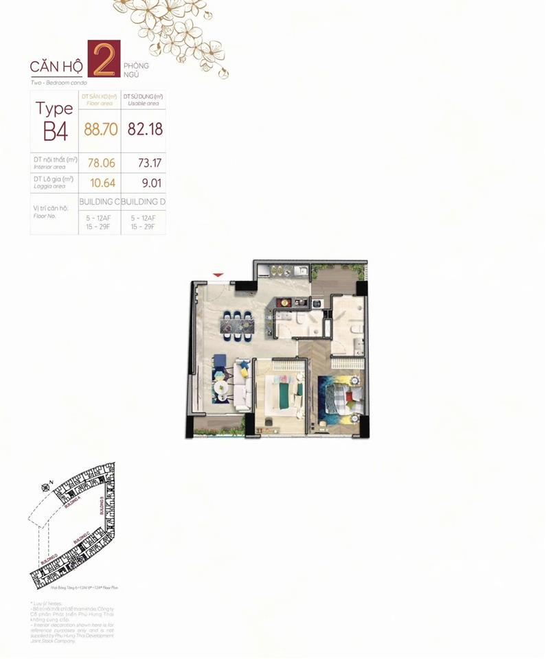 M8 midtown pmh  88m2  2pn  10.6 tỷ (full nội thất cao cấp)  hướng mát, tầng đẹp