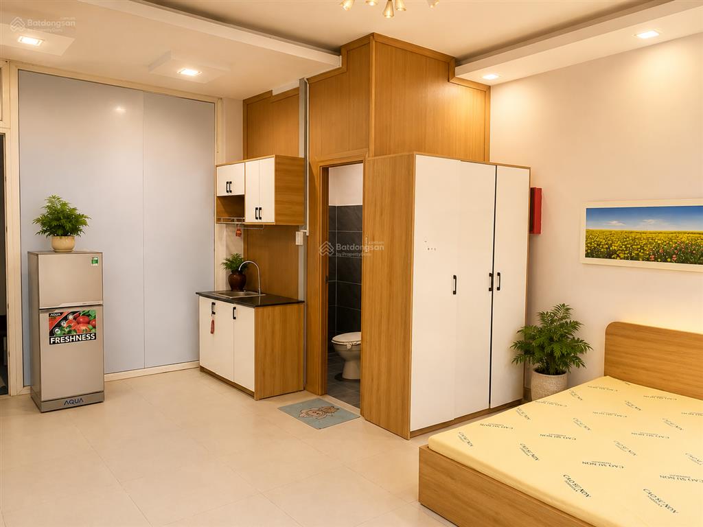Phòng studio ban công full nội thất rộng 33m2 chỉ còn 1 phòng | đi bộ 7 phút đến ueh & văn hiến