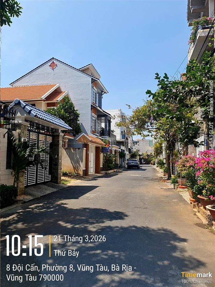 Chủ gửi bán đất hẻm oto tránh nhau gần biển 800m đường đội cấn p8 vũng tàu dt 116m2 giá 8.65 tỷ tl