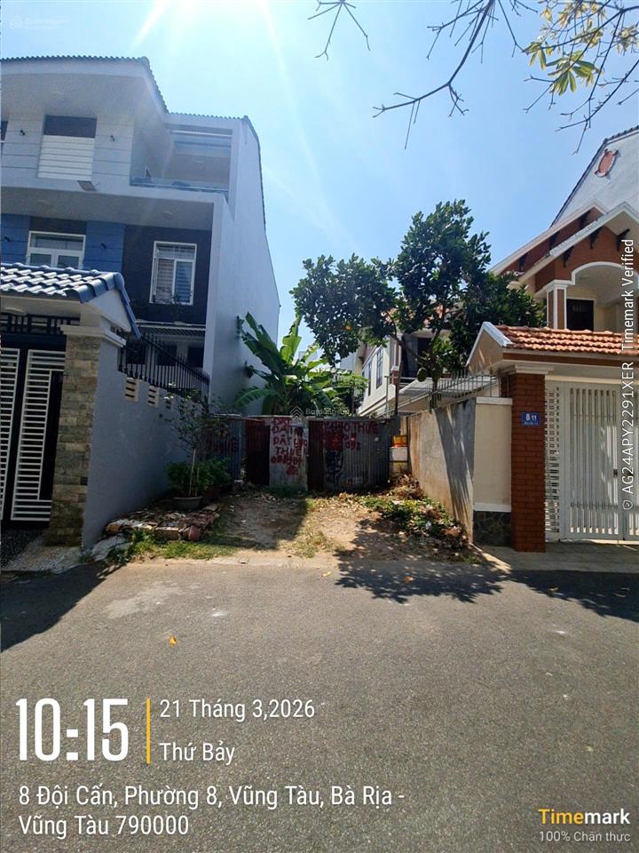 Chủ gửi bán đất hẻm oto tránh nhau gần biển 800m đường đội cấn p8 vũng tàu dt 116m2 giá 8.65 tỷ tl