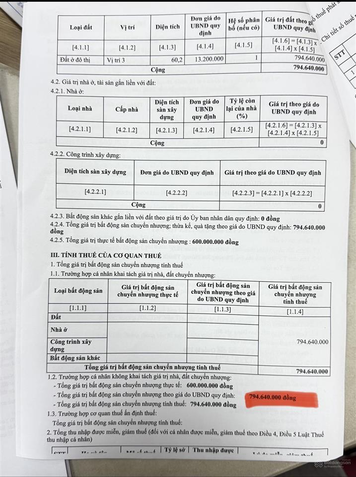 Thuế áp 13,2tr/m, liệu có bán được 14tr/m không. đất hà đậu 129,2m2, ô tô vào