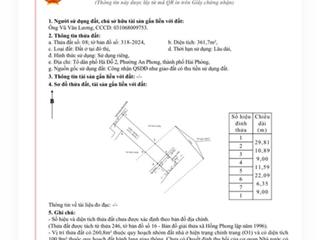 Đất mặt đường nhựa hà đậu, phường an phong. 361,7m2. giá 7,85 tỷ