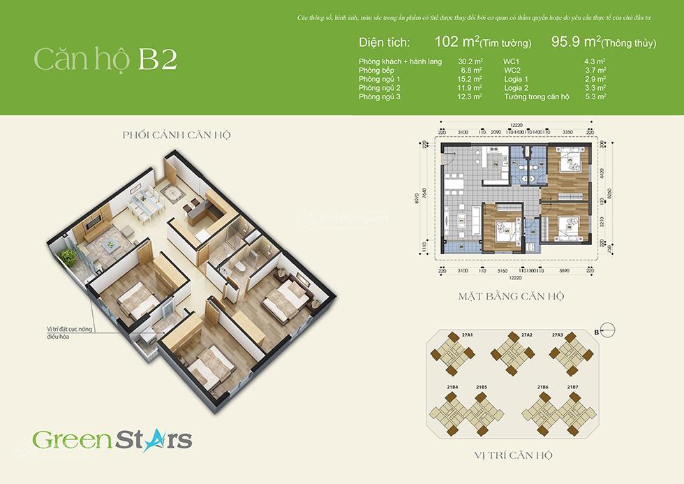 Bán căn hộ chung cư giá cực chất tại green stars, 8,4 tỷ, 102 m2