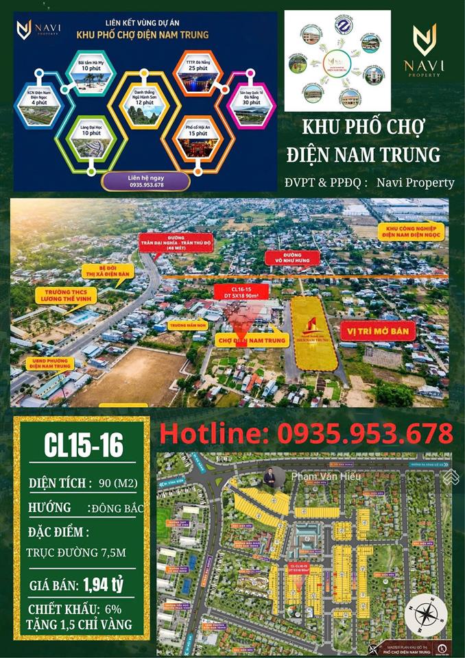 Bán đất tại điện nam trung, quảng nam, 20,5 triệu / m2, 90m2, chính chủ chỉ với