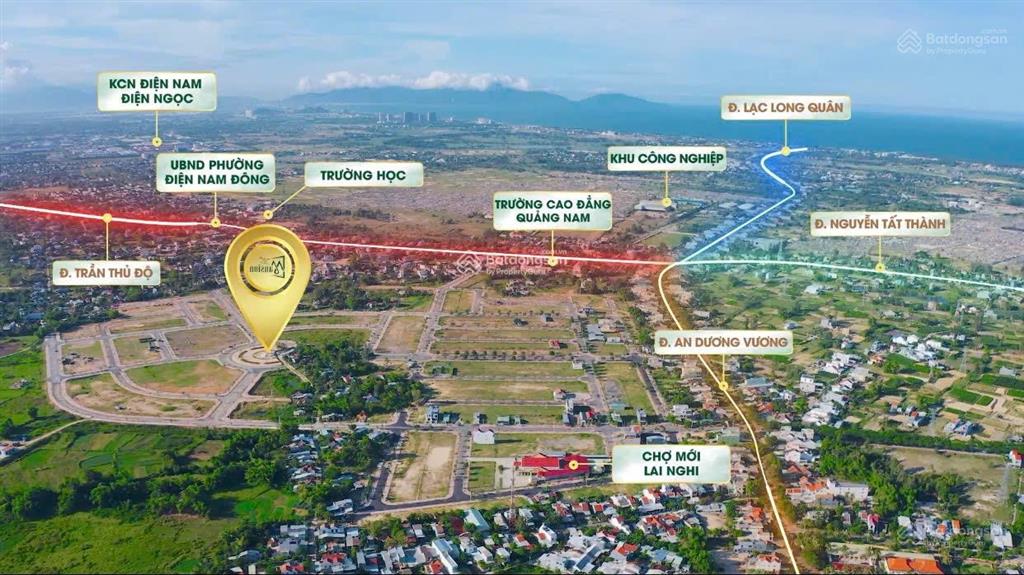 Đất nền ven đà nẵng, dt 126m2 ngang 6m dài 21m vuông vứctrung tâm đường trần thủ độ  giá 1,x tỷ