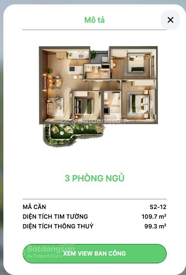 Chính chủ sang nhượng căn hộ eco sky retreat long an 3pn tầng 7, giá 5,05 tỷ, 109,7 m2