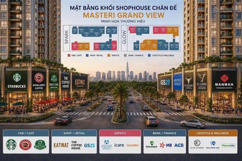 Shophouse khối đế masterise grand view, tài sản tạo dòng tiền khủng và giá trị gia tăng bền vững