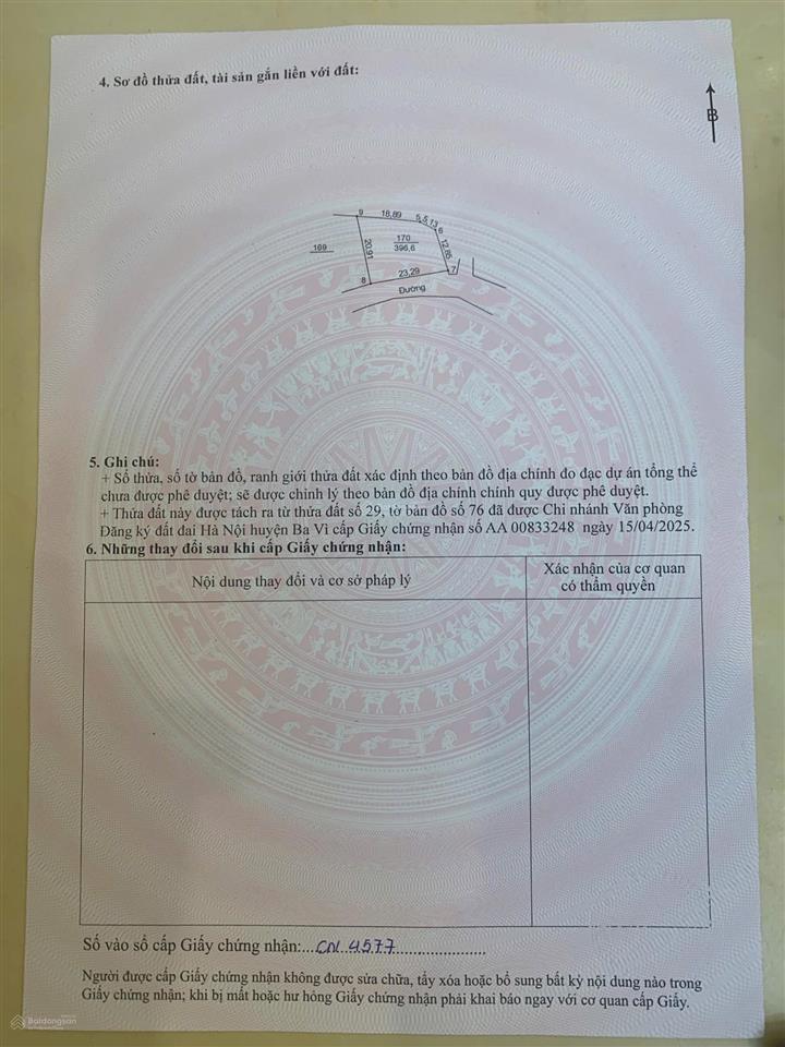 Chính chủ cần bán mảnh đất 500m2