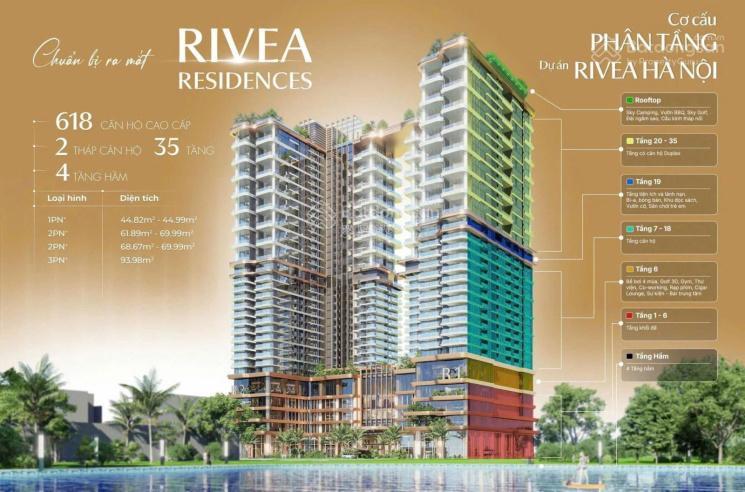 Bán căn 2 phòng ngủ dự án rivea hà nôi 8.5tỷ( giá tts)