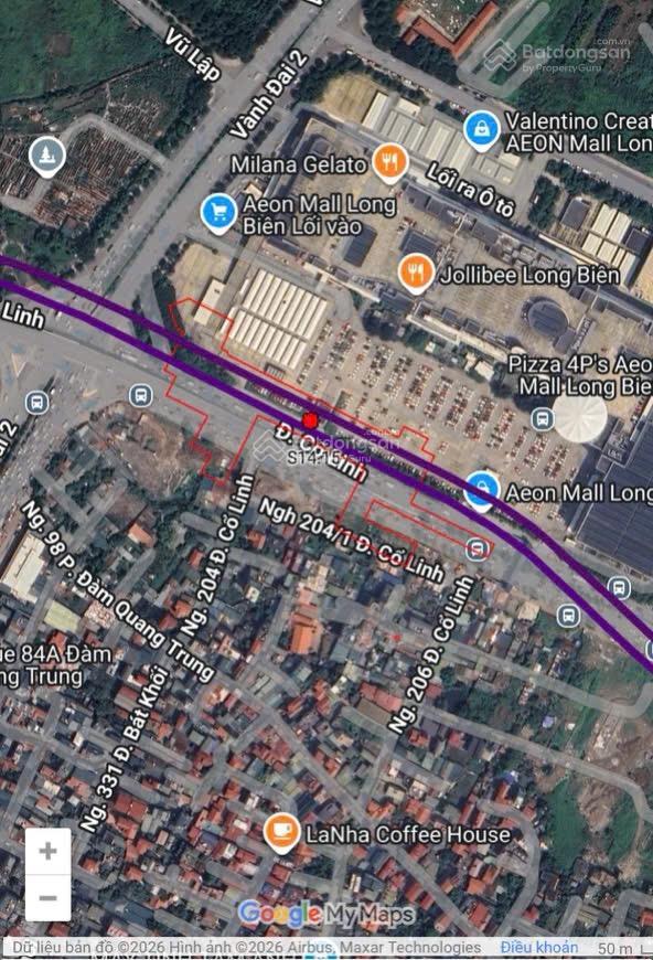 Đối diện aeon cổ linh. ga metro. gara 2 ô tô. 70m2 thiết kế 7 tầng thang máy thông sàn. view thoáng
