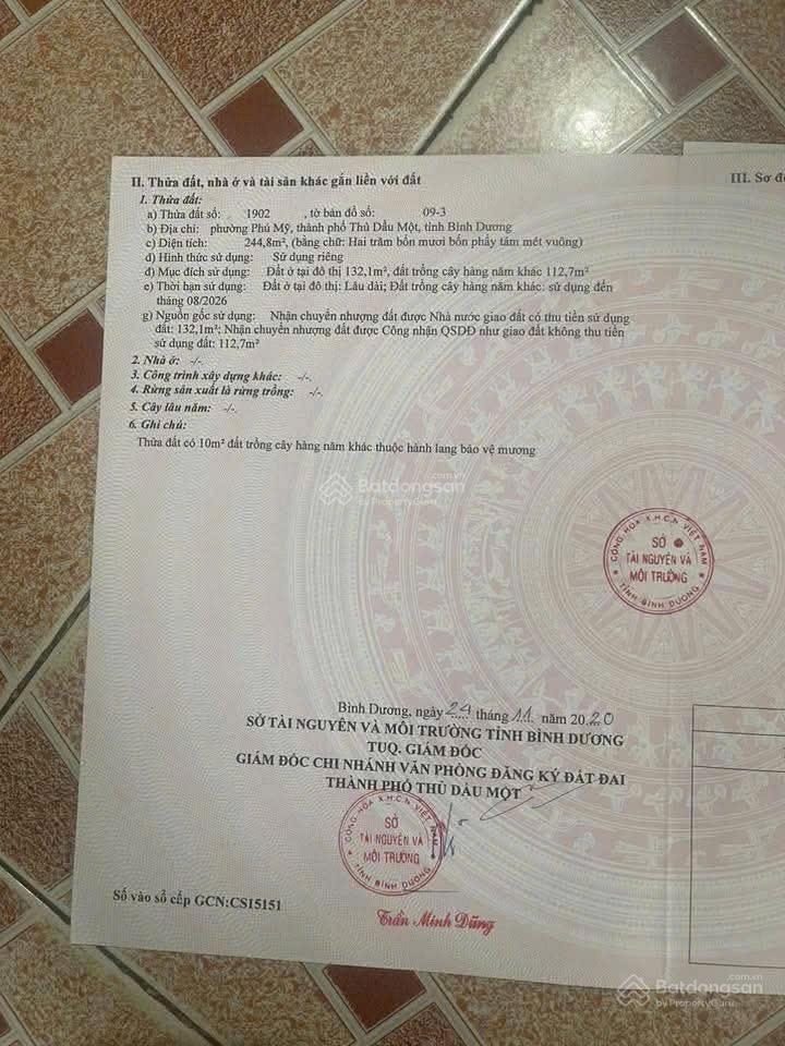 Bán gấp mtkd đx043  bình dươnghcm, 10x24 tc132m giá 5.95tỷ. đầu tư hoặc xe đều đẹp, có giá tốt