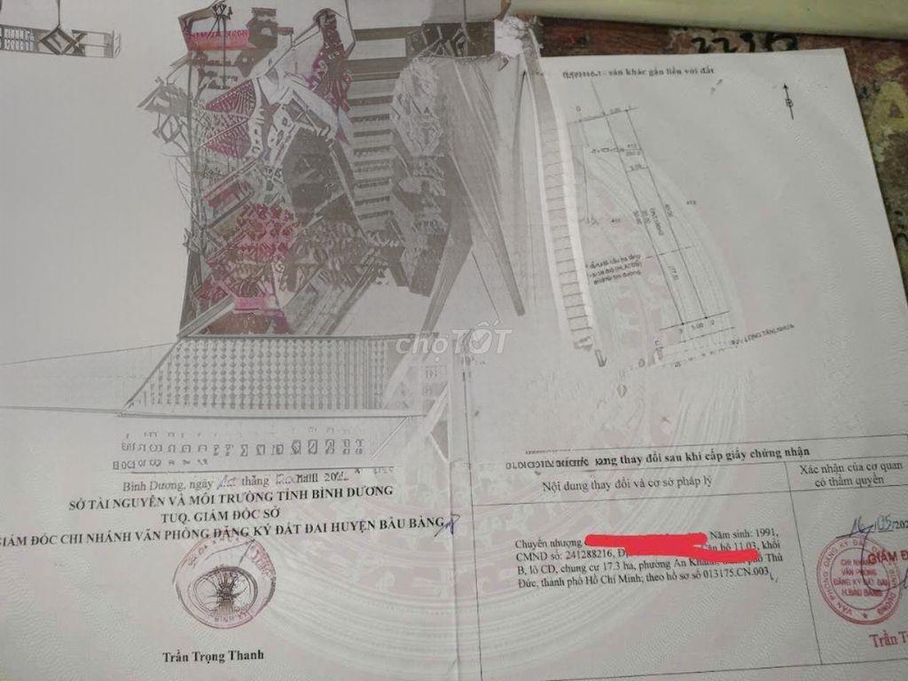 Bán đất nền Đường DH615, Xã Long Nguyên, Huyện Bàu Bàng, Bình Dương