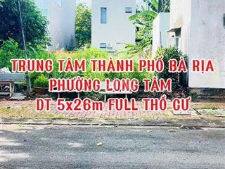 BÁN ĐẤT PHƯỜNG LONG TÂM BÀ RỊA VŨNG TÀU