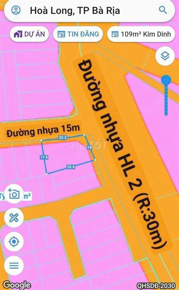 BÁN ĐẤT MT HƯƠNG LỘ 2 HÒA LONG BÀ RỊA VŨNG TÀU