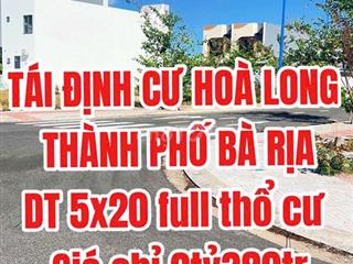 BÁN ĐẤT TÁI ĐỊNH CƯ HÒA LONG THÀNH PHỐ BÀ RỊA VŨNG TÀU