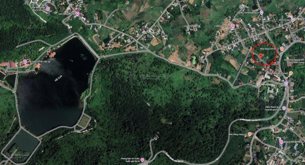 Bán đất ở 2000m2 gần cổng vườn quốc gia ba vì 5 triệu/m