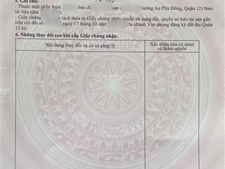 Kẹt tiền bán gần nền đất 7.5m x 28.85m giá 12.9 tỷ hẻm 94 đường vườn lài