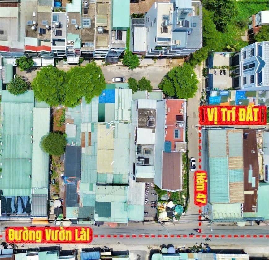 Bán đất 127m2, hẻm 47 đường vườn lài, giá 7.5 tỷ diện tích 5.3 x 22m