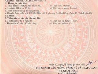 Bán đất hẻm 75 đường an phú đông 9 giá 5.2 tỷ hẻm 6m