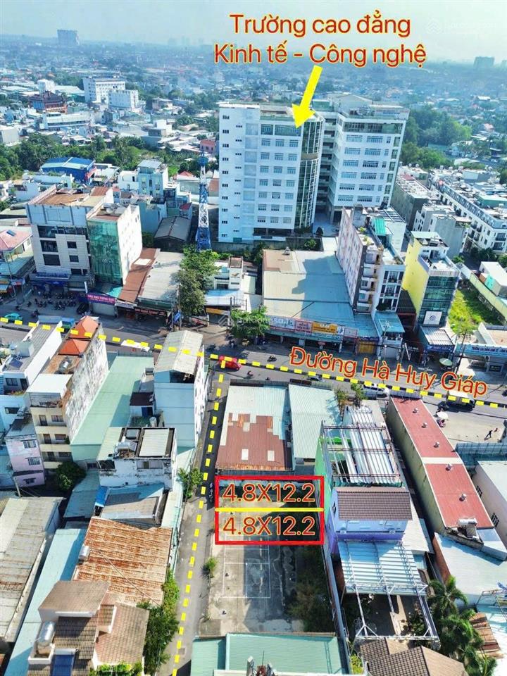 Bán đất đường hà huy giáp, phường an phú đông, giá 5.6 tỷ, diện tích 4.8 x 12.3m