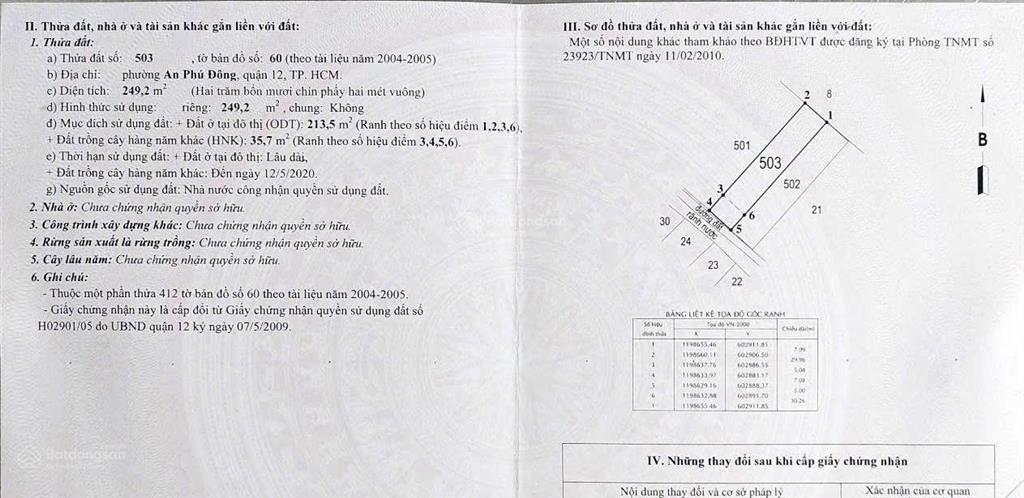 Kèo thơm hẻm 224 đường vườn lài diện tích 249m giá 13,9 tỷ