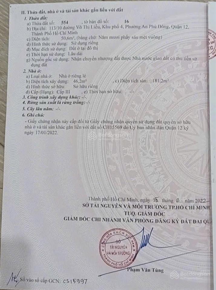 Cần bán căn nhà 4 tầng đường võ thị liễu phường an phú đông giá 5.8 tỷ
