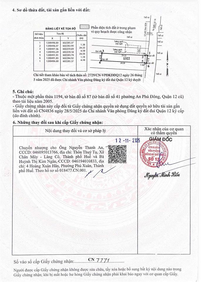 Bán đất hẻm 75 đường an phú đông 9, giá 5.5 tỷ diện tích 107.5m2