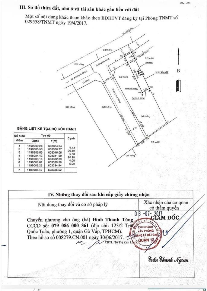 Bán đất hẻm 301 đường vườn lài, diện tích 124.9m², giá 9.5 tỷ