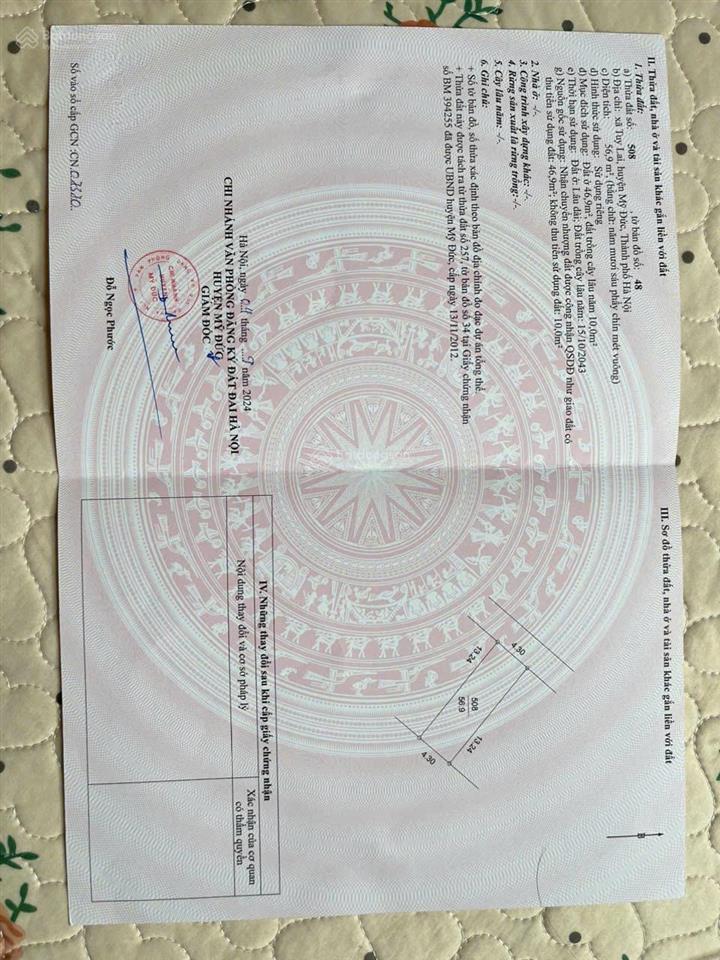 Bán đất tại xã tuy lai, 930 triệu, 56.9m2, gần quy hoạch đường miếu môn quan sơn tiềm năng tăng giá