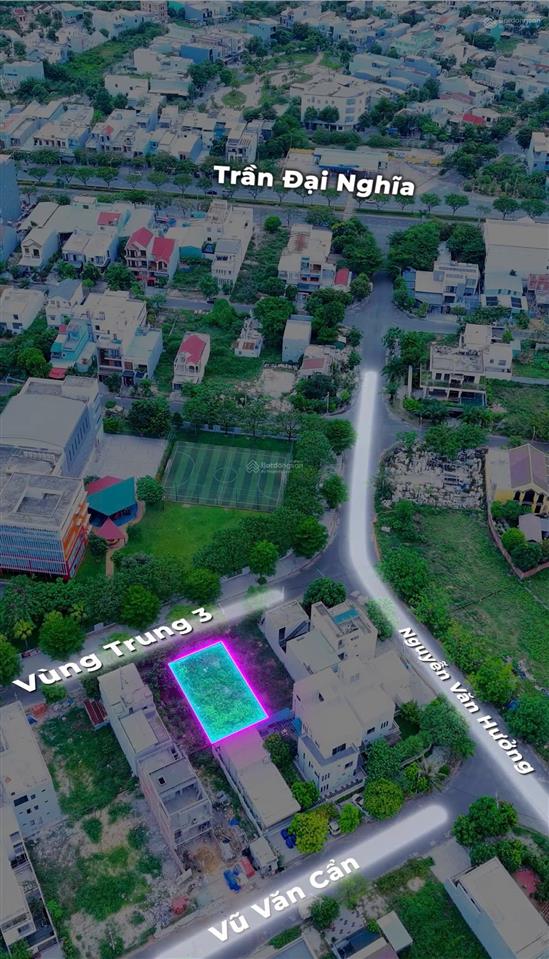Lô đất 150m² view công viên đường vùng trung 3  khu đô thị phú mỹ an, cạnh bên fpt