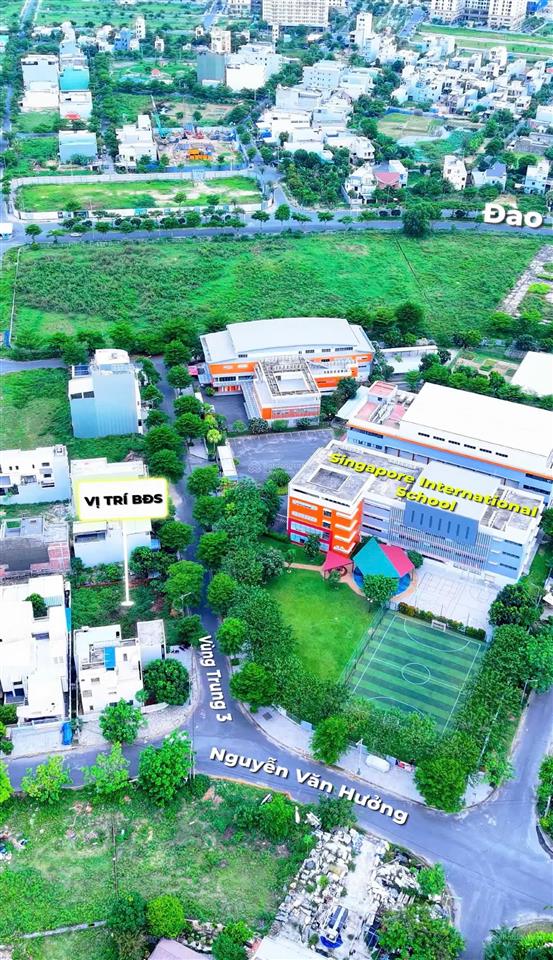 Lô đất 150m² view công viên đường vùng trung 3  khu đô thị phú mỹ an, cạnh bên fpt