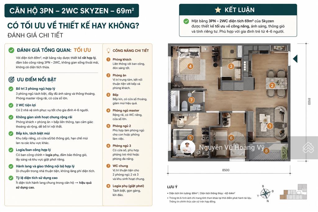 Bán căn hộ skyzen 3pn, 2wc trục phạm văn đồng. cs đặc biệt giá 3,25 tỷ