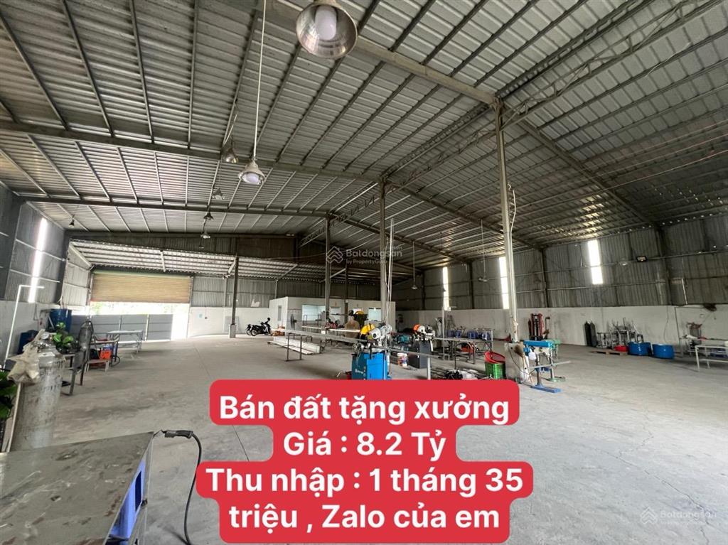 Bán đất tặng xưởng thu nhập 1 năm 420 triệu giá bán 8.2 tỷ phường bình dương tphcm