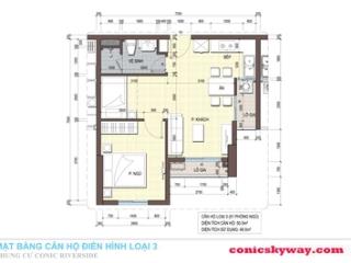 Cho thuê căn hộ Conic Riverside, 1pn1w,  vào ở liền