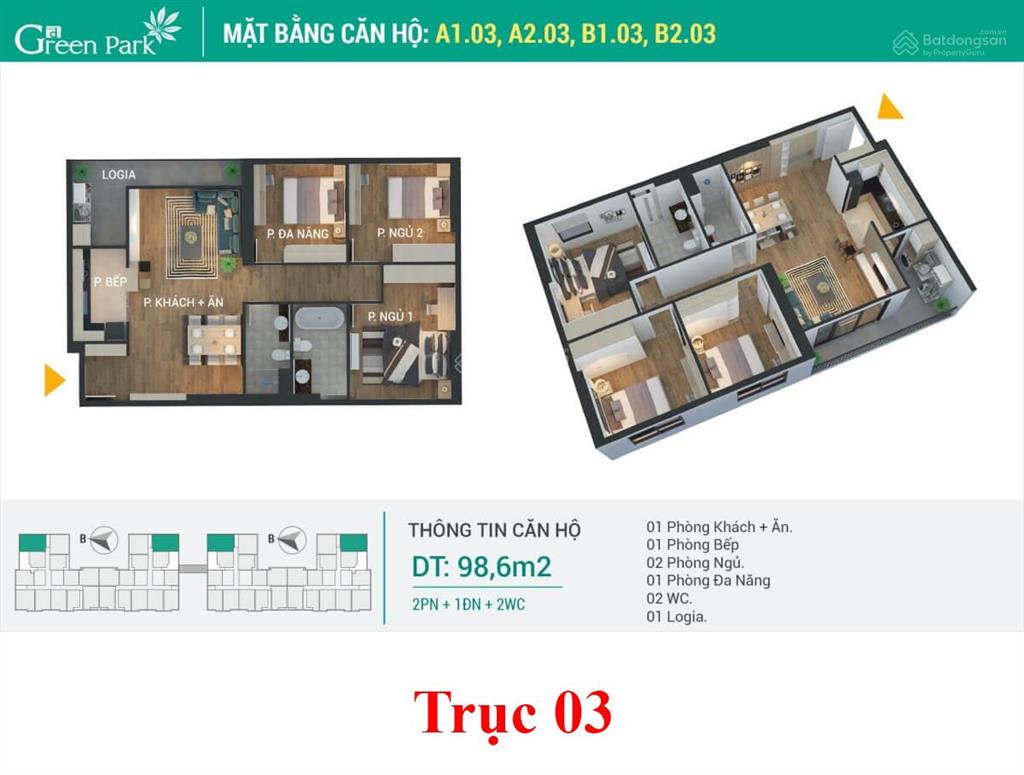 Mình cần bán căn hộ 3pn (góc), 99m², sổ đỏ, giá 7.2 tỷ tại phương đông green park