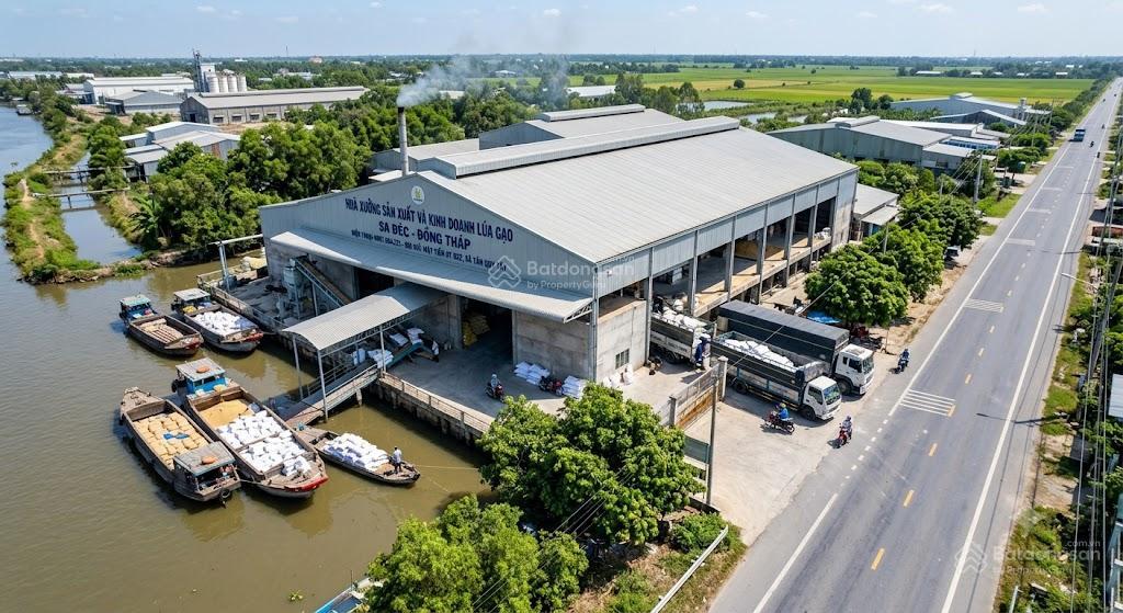 Bán gấp nhà xưởng mặt tiền đường tỉnh 852 & mặt sông sa đéc, trung tâm lúa gạo miền tây