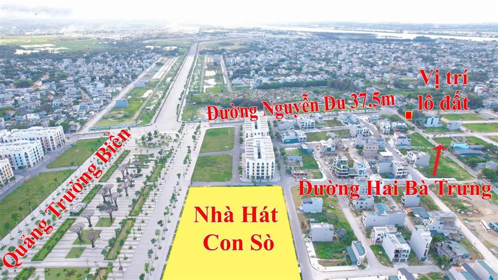 Bán lô đất vàng đường hai bà trưng, cách biển sầm sơn chỉ 600m, sổ đỏ trao tay, giá rẻ nhất