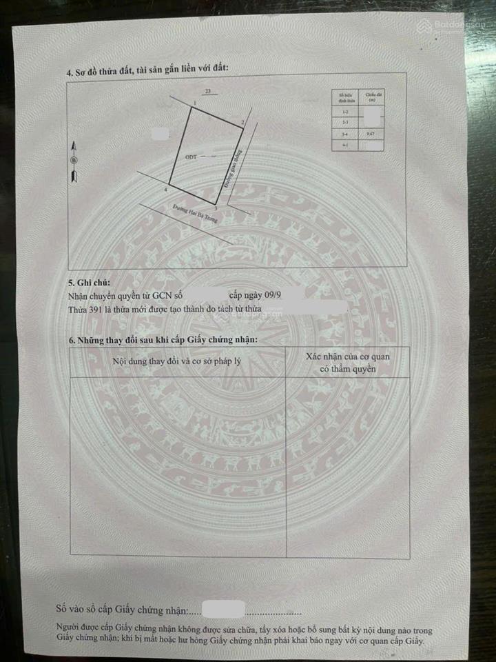 Bán lô đất vàng đường hai bà trưng, cách biển sầm sơn chỉ 600m, sổ đỏ trao tay, giá rẻ nhất